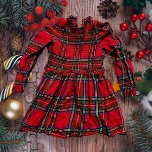 2T Girls Wonder Nation Long Sleeve Plaid Dress